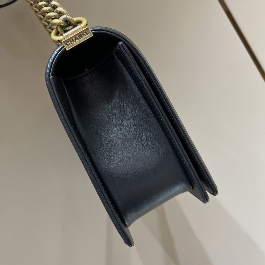 chanel-le-boy-large-black-gallery-5 CHANEL Le Boy Large Black - fake chanel boy bag detail 12