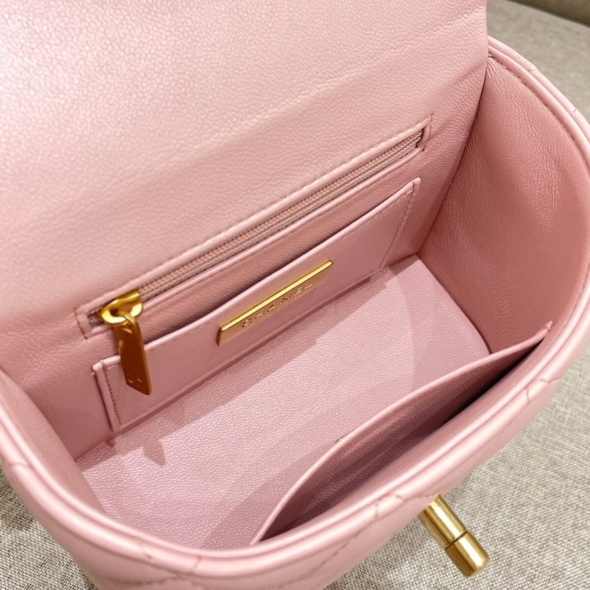 chanel-tweed-handle-crush-small-pink-gallery-8 CHANEL Tweed Handle Crush Small Pink - fake chanel tweed bag detail 14