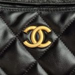 CHANEL 24a Hobo Large Black - chanel 24a hobo large black dupe detail 1
