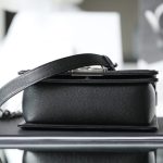 CHANEL Le Boy Black Small - fake chanel boy small detail 1