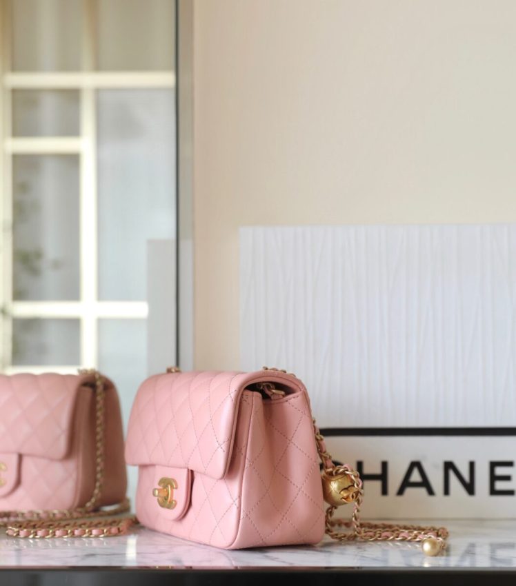 g2-14 CHANEL CF 17cm Golden Ball Pink - chanel golden ball pink dupe detail 2