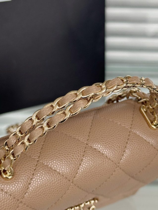 g2-33 CHANEL 23P Kelly Handle Milk Tea - chanel kelly milk tea dupe detail 2