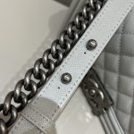g2-8 CHANEL Le Boy Grey Silver - chanel boy grey silver replica detail 2