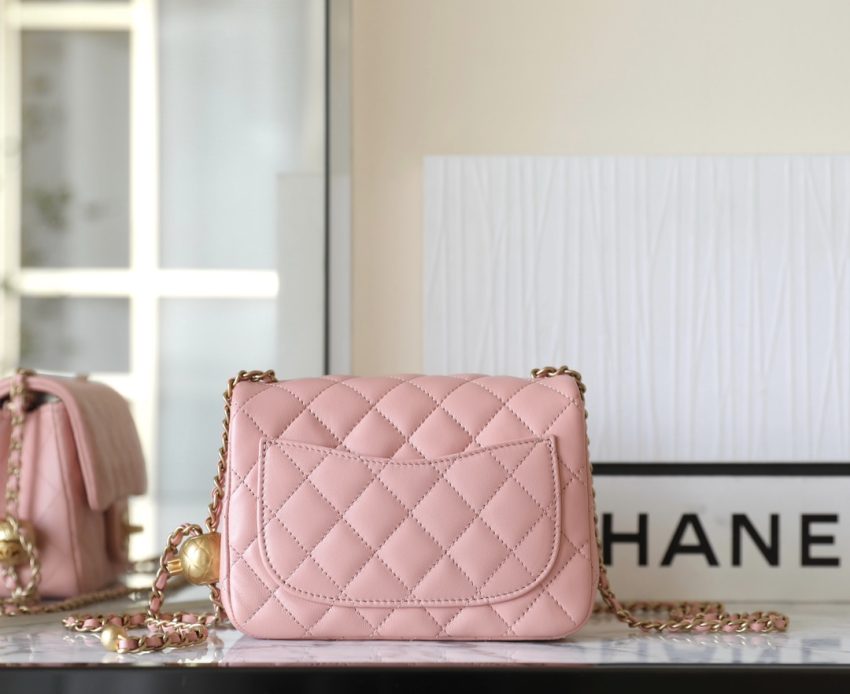 g3-14 CHANEL CF 17cm Golden Ball Pink - chanel golden ball pink dupe detail 3