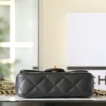 g3-24 CHANEL CF 19 cm Handle Black - chanel mini flap handle black replica detail 3