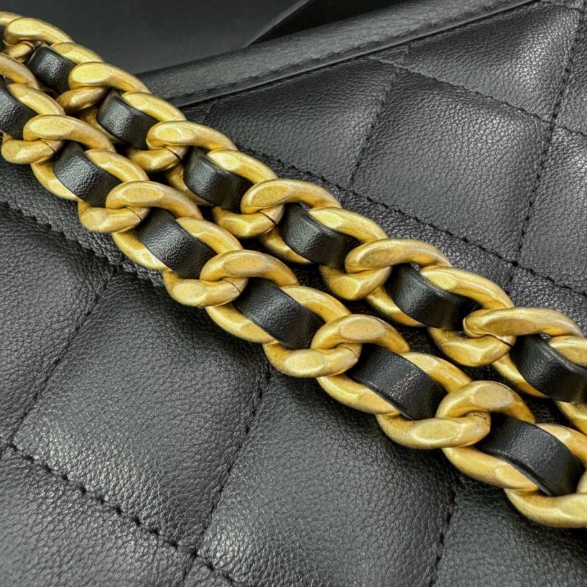 g3-29 CHANEL 24s Hobo Black - chanel 24s hobo black replica detail 3