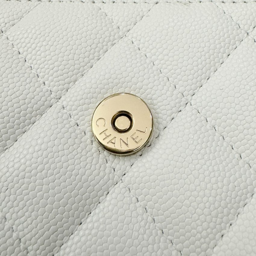 CHANEL 23P Kelly Handle White - fake chanel kelly white detail 3