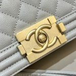g3-6 CHANEL Le Boy Grey Gold - chanel boy grey gold replica detail 3