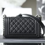 CHANEL Le Boy Black Small - fake chanel boy small detail 3