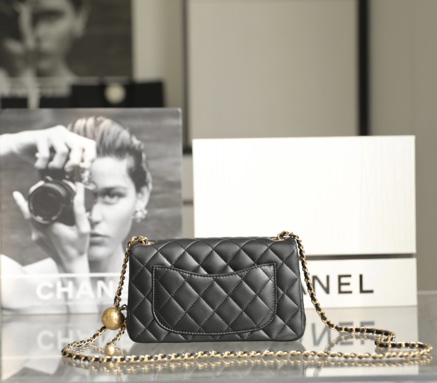 CHANEL CF 17cm Golden Ball Black - chanel golden ball black replica detail 4