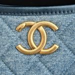 g4-30 CHANEL 23S Hobo Denim - chanel denim hobo dupe detail 4