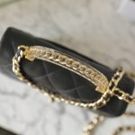 g5-24 CHANEL CF 19 cm Handle Black - chanel mini flap handle black replica detail 5