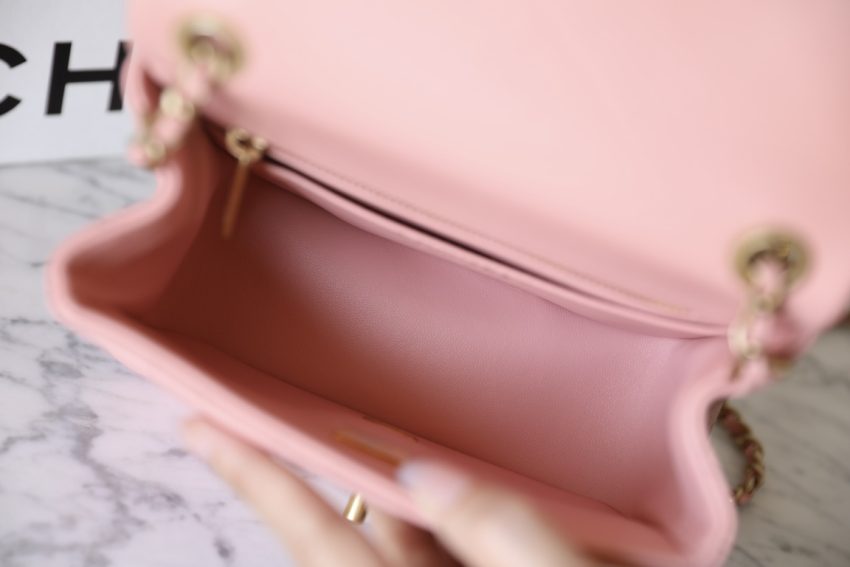g6-12 CHANEL CF 17cm Golden Ball Pink - chanel golden ball pink dupe detail 6