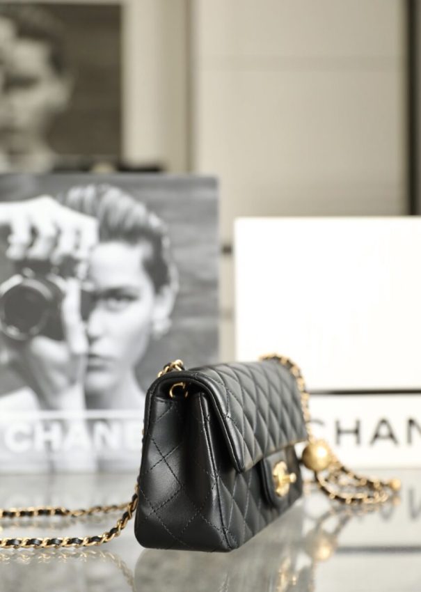 CHANEL CF 17cm Golden Ball Black - chanel golden ball black replica detail 6
