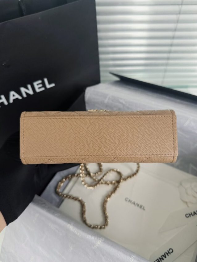 g6-31 CHANEL 23P Kelly Handle Milk Tea - chanel kelly milk tea dupe detail 6