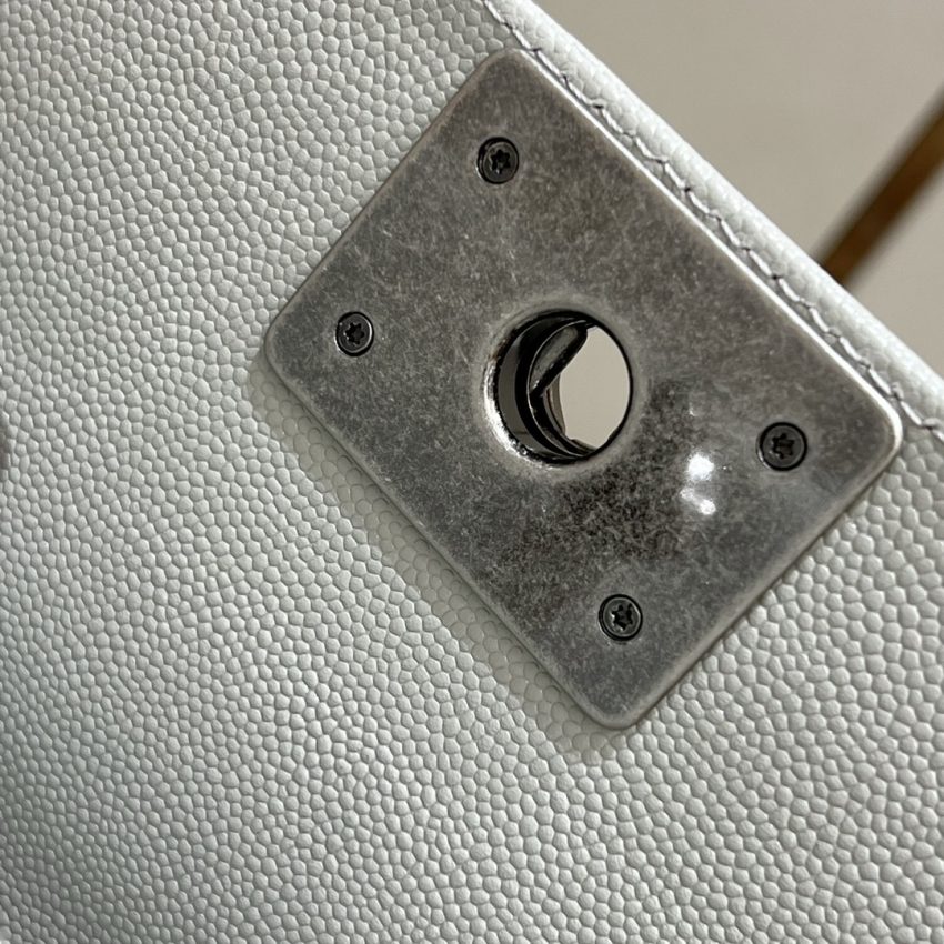 g6-8 CHANEL Le Boy Grey Silver - chanel boy grey silver replica detail 6