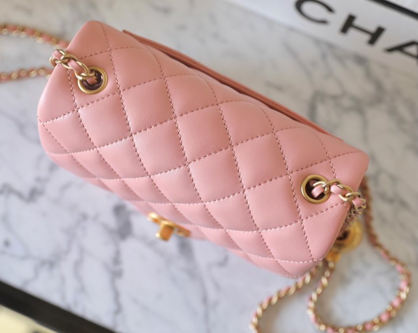 g7-10 CHANEL CF 17cm Golden Ball Pink - chanel golden ball pink dupe detail 7