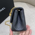 g7-12 CHANEL 23S Camellia Square Black - chanel camellia square black dupe detail 7