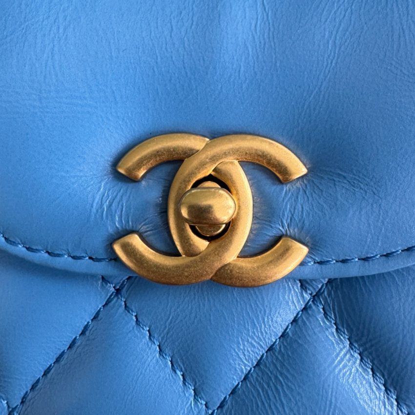 g7 CHANEL 23k Kelly Sky Blue - fake chanel kelly sky blue detail 7