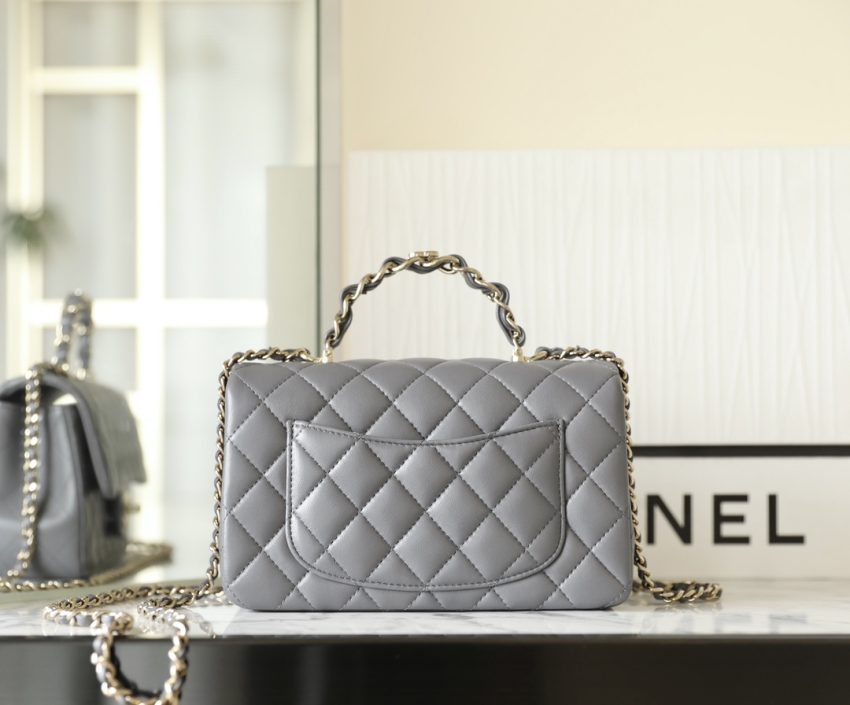 g8-10 Replica Chanel Cf 20 Cm Handle Beige - chanel flap handle beige replica detail 8