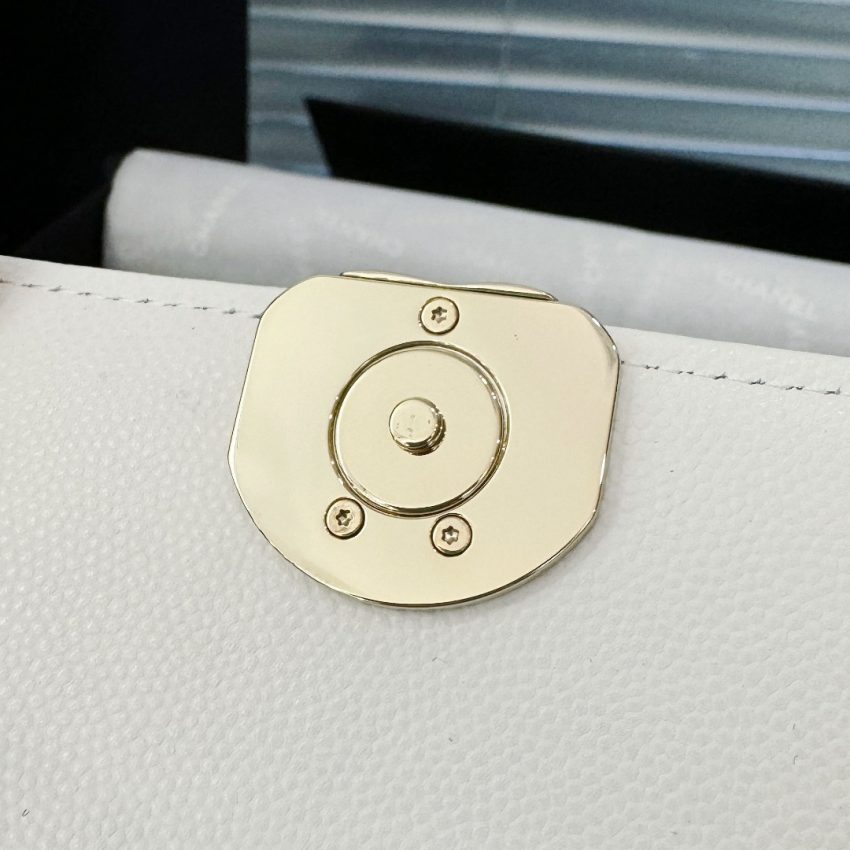 CHANEL 23P Kelly Handle White - fake chanel kelly white detail 8