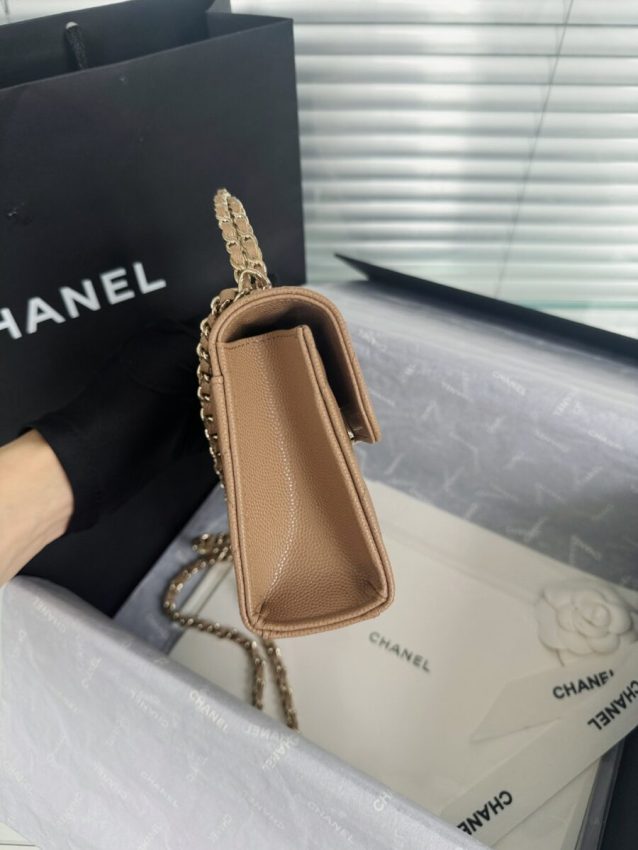 g8-19 CHANEL 23P Kelly Handle Milk Tea - chanel kelly milk tea dupe detail 8