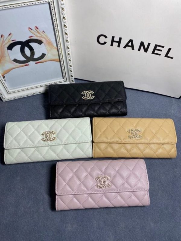 Chanel Long Vertical Wallet - chanel wallet dupe front view