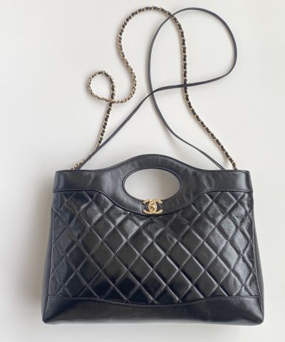 CHANEL 24s Horizontal Small Black - chanel small horizontal replica front view