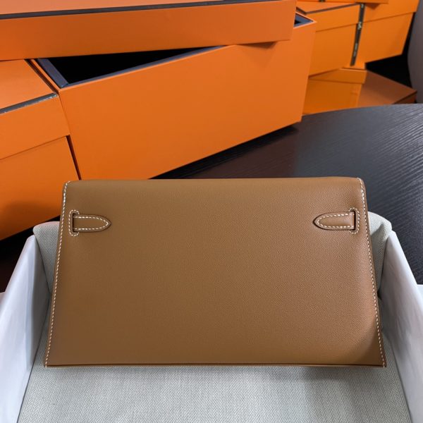Hermes Kelly Elan Brown Silver