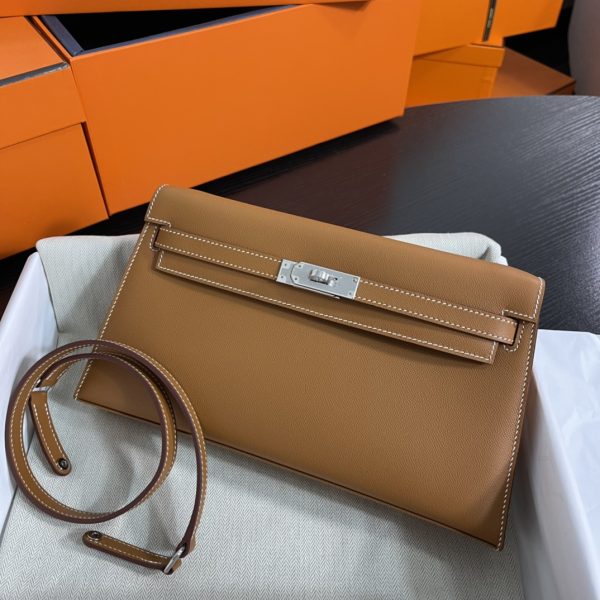 Replica Hermes Kelly Elan Brown Silver - affordable designer bags