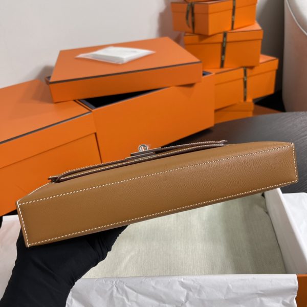 Hermes Kelly Elan Brown Silver