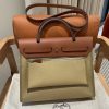 Fake Hermès Herbag 31Cm Brown Canvas - top-grade luxury bag dupe