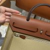 Fake Hermès Herbag 31Cm Brown Canvas - premium superclone handbag