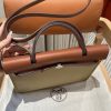Fake Hermès Herbag 31Cm Brown Canvas - best quality fake designer bag