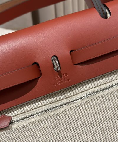 Fake Hermès Herbag 31Cm Beige Red - high-end replica designer purse