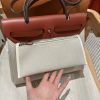 Fake Hermès Herbag 31Cm Beige Red - designer handbag clone
