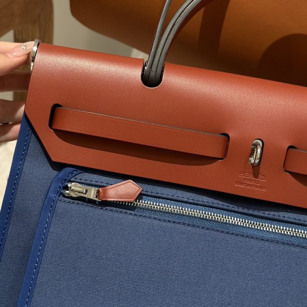 Replica Hermès Herbag 31Cm Blue Canvas