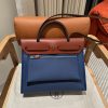 Fake Hermès Herbag 31Cm Blue Canvas - designer handbag clone
