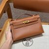 Replica Hermès Kelly Pochette Swift Brown - high-quality designer bag dupe