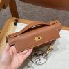 Replica Hermès Kelly Pochette Swift Brown - designer handbag clone