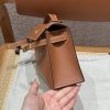 Replica Hermès Kelly Pochette Swift Brown - high-end replica designer purse