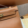 Replica Hermès Kelly Pochette Swift Brown - elite factory replica handbag