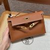 Replica Hermès Kelly Pochette Swift Brown - best quality fake designer bag