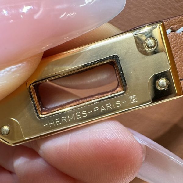 Replica Hermès Kelly Pochette Swift Brown - 1:1 premium replica handbag