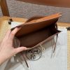 Replica Hermès Kelly Pochette Swift Brown - top-grade luxury bag dupe