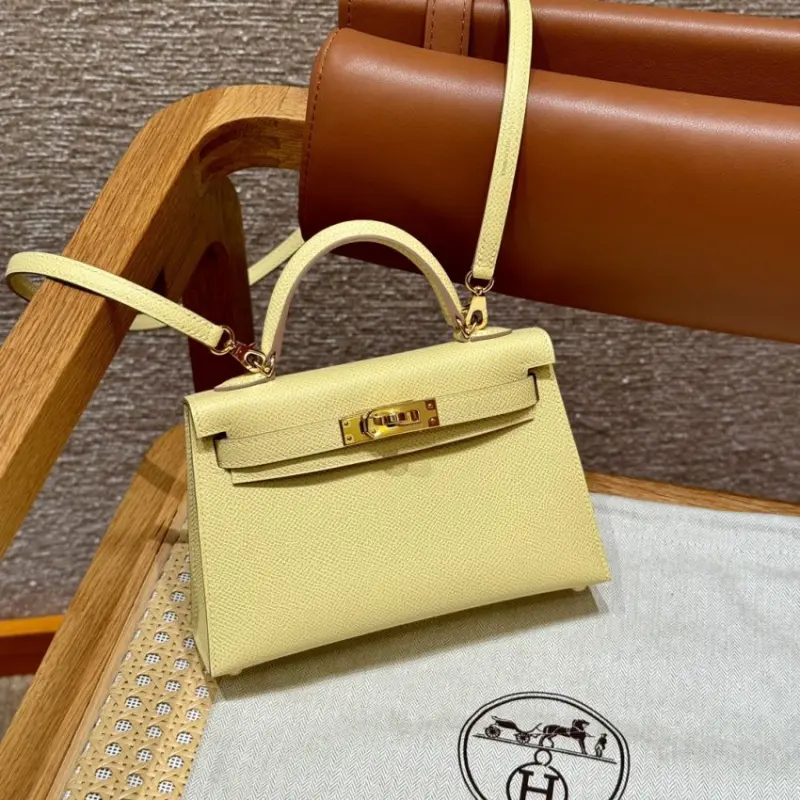 Replica Hermès Kelly Jaune Poussin - 1:1 premium replica handbag