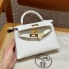 Replica Hermès Kelly Brown Epsom Blanc - premium superclone handbag