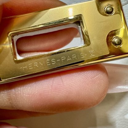 Replica Hermès Kelly Brown Epsom Blanc