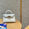 Replica Hermès Kelly Brown Epsom Blanc - premium superclone handbag