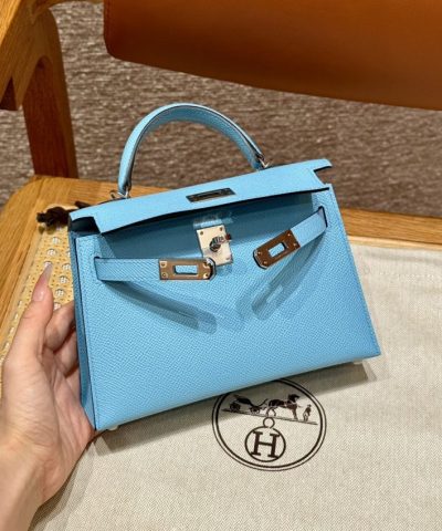 Fake Hermès Kelly Celeste Epsom - premium superclone handbag